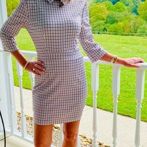 CBR Black and White Sheath Mini Dress with Peter Pan Collar